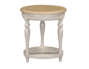 Chateau Pine Round Side Table- Grey