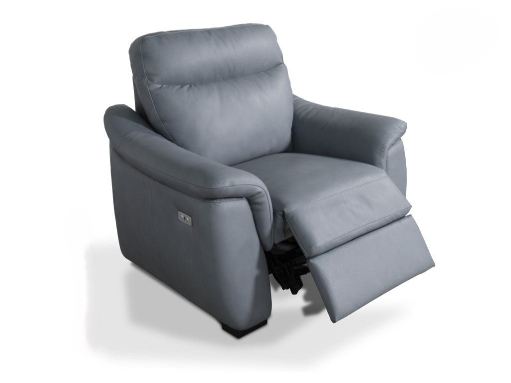 Soffio RX Electric Leather Armchair - Cobalto 