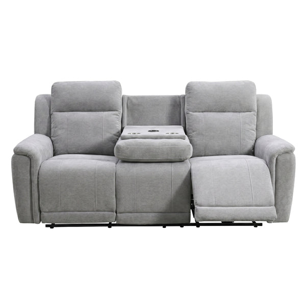 Somerton 3+1+1 Manual Reclining Sofa Suite - Light Grey Fabric – view 3