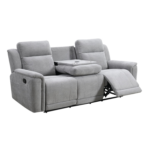Somerton 3+1+1 Manual Reclining Sofa Suite - Light Grey Fabric – view 4