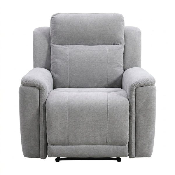 Somerton 3+1+1 Manual Reclining Sofa Suite - Light Grey Fabric – view 5