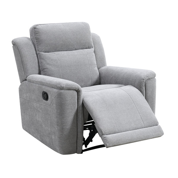 Somerton 3+1+1 Manual Reclining Sofa Suite - Light Grey Fabric – view 6