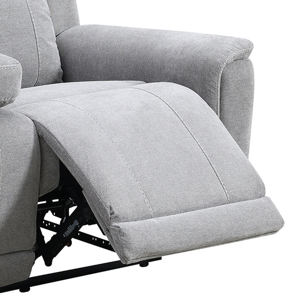 Somerton 3+1+1 Manual Reclining Sofa Suite - Light Grey Fabric – view 10