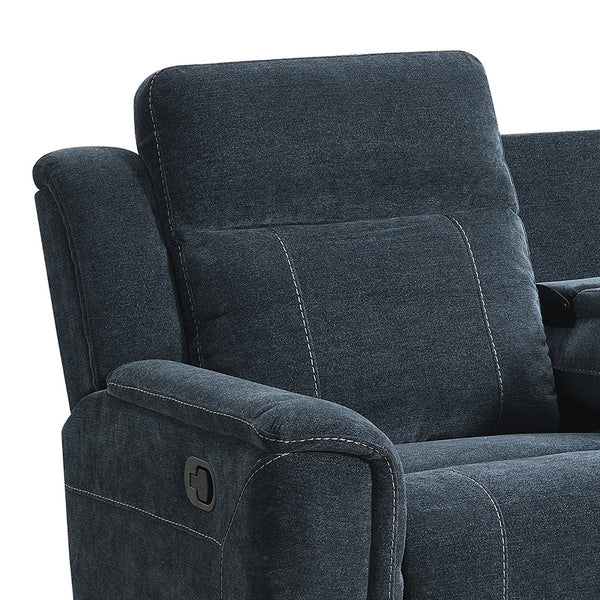 Somerton 3+1+1 Manual Reclining Sofa Suite - Dark Grey Fabric – view 7