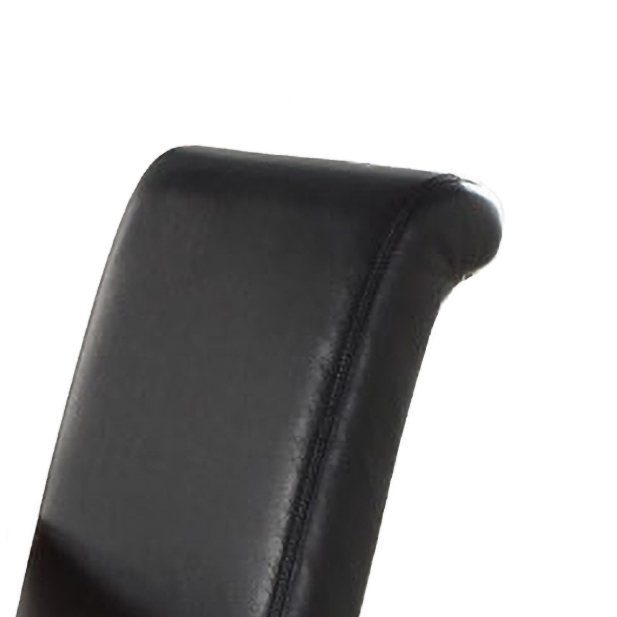 Sophie black dining chair, upholstered back detail