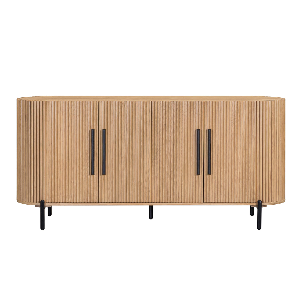 Stockholm 4 Door Curved Sideboard - front view