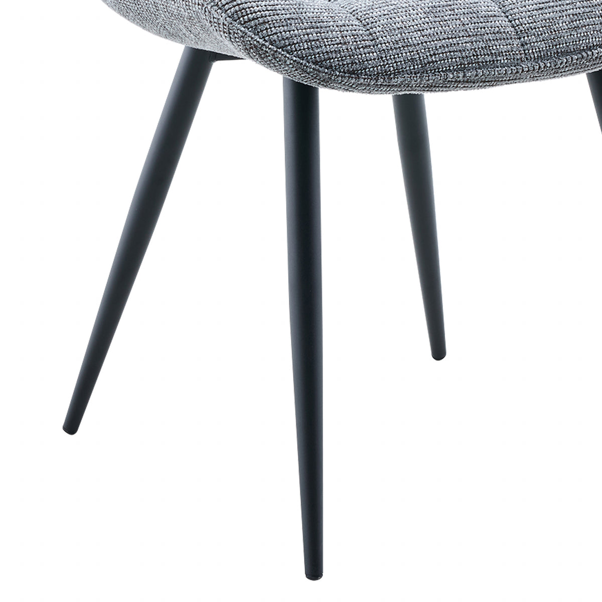 Symphony Dark Grey dining black leg detail