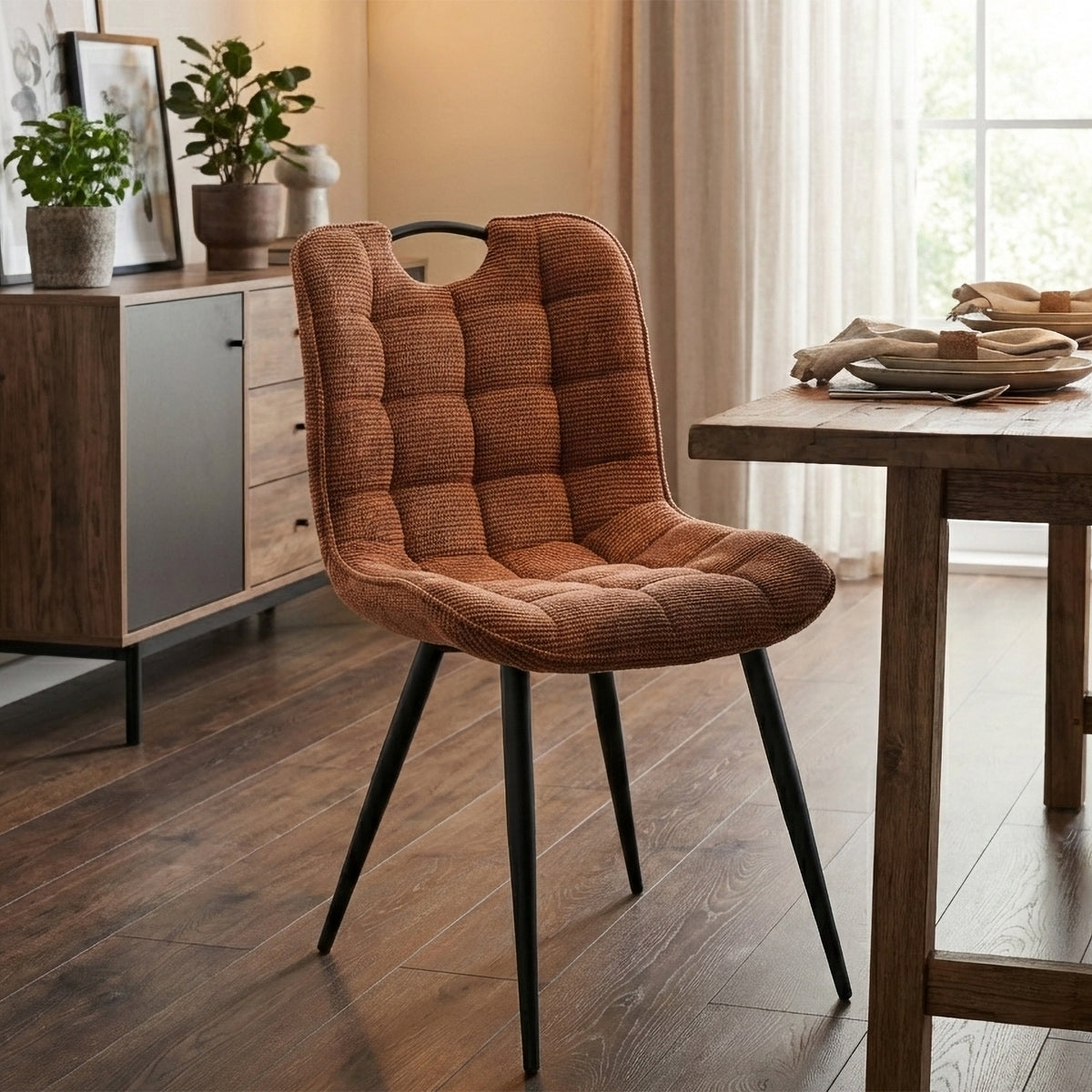 Symphony Rust dining chair in a room setting