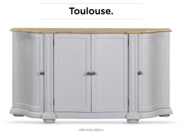 Toulouse 4 Door Curved Sideboard