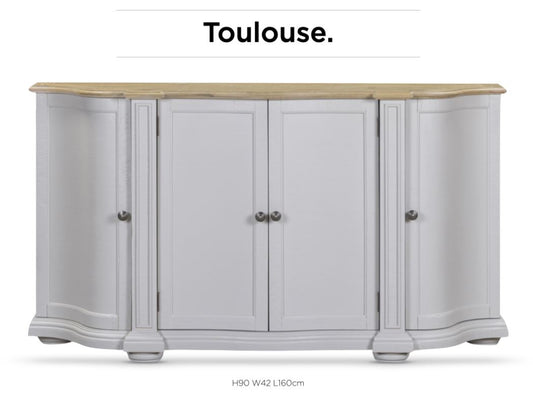 Toulouse 4 Door Curved Sideboard