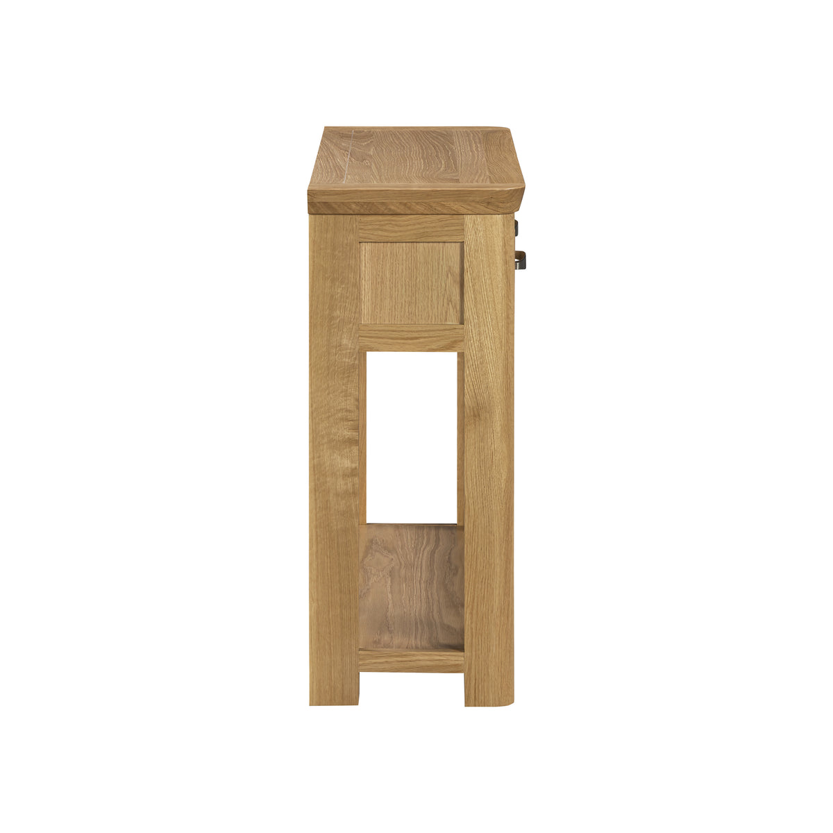 Treviso Oak Large Console Table, side view