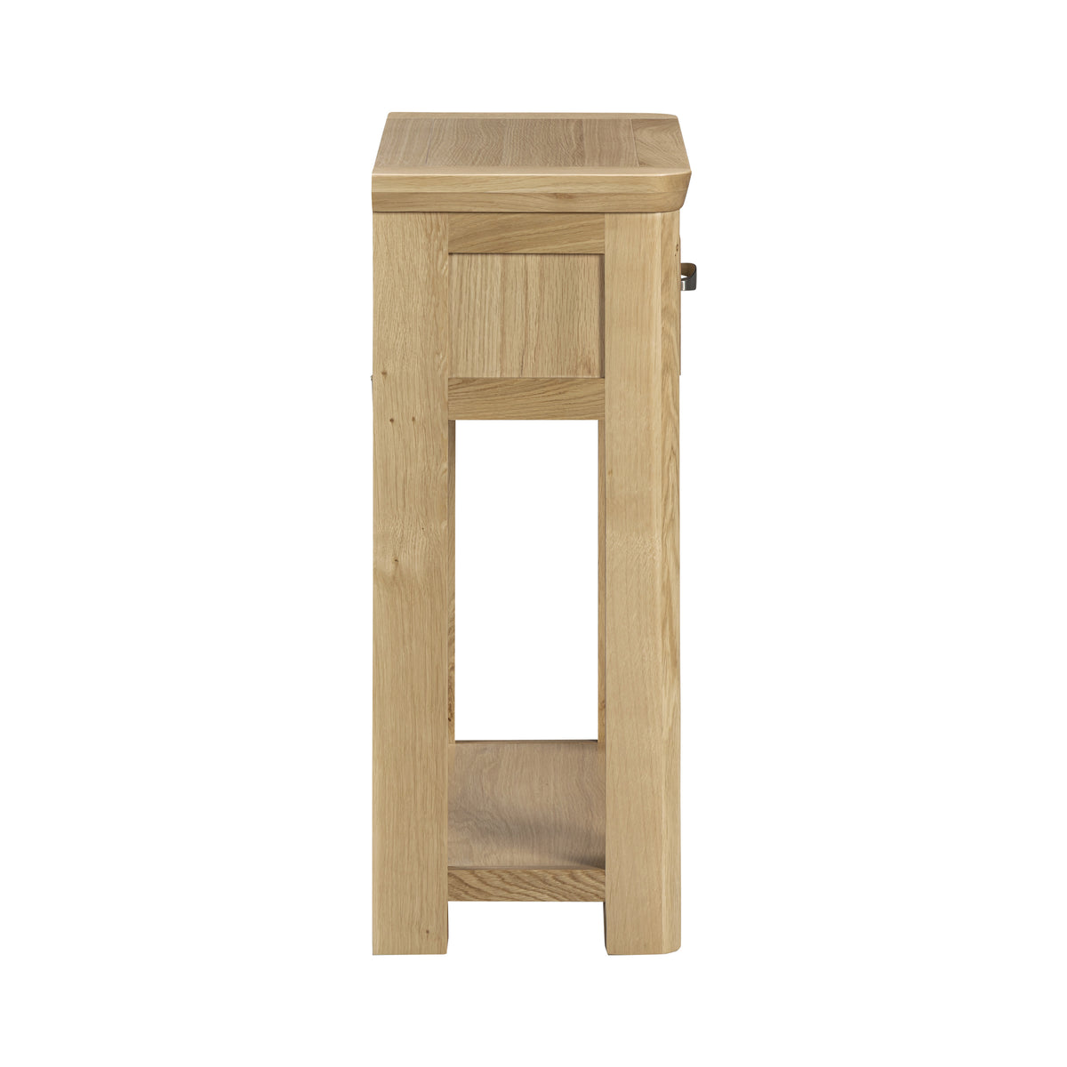 Treviso Oak Small Console Table, side view