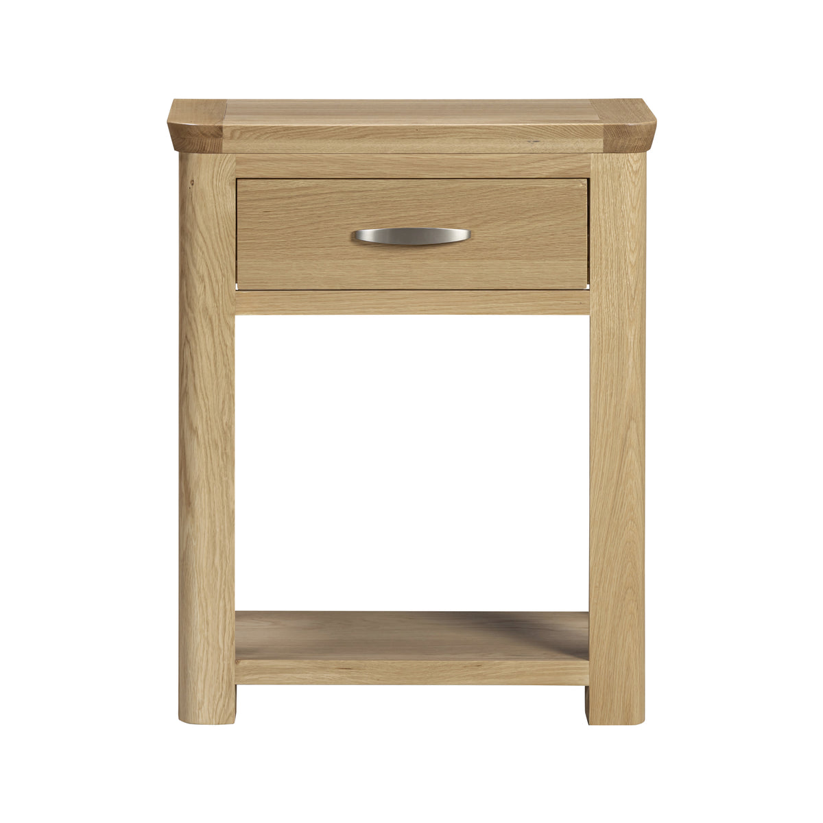Treviso Oak Small Console Table, front view