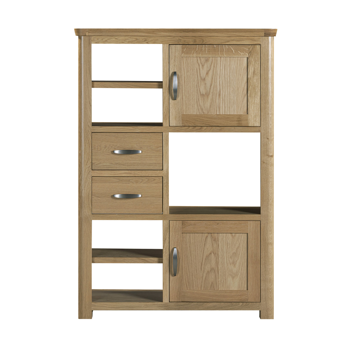 Treviso Oak High Display Unit, front view