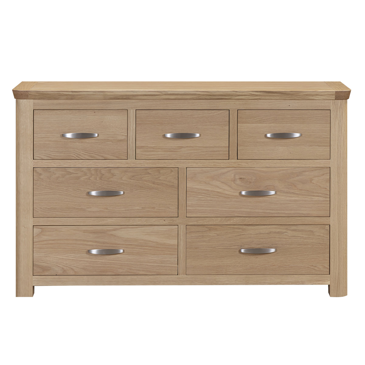 Treviso Oak 3 Over 4 Drawer Chest, front view