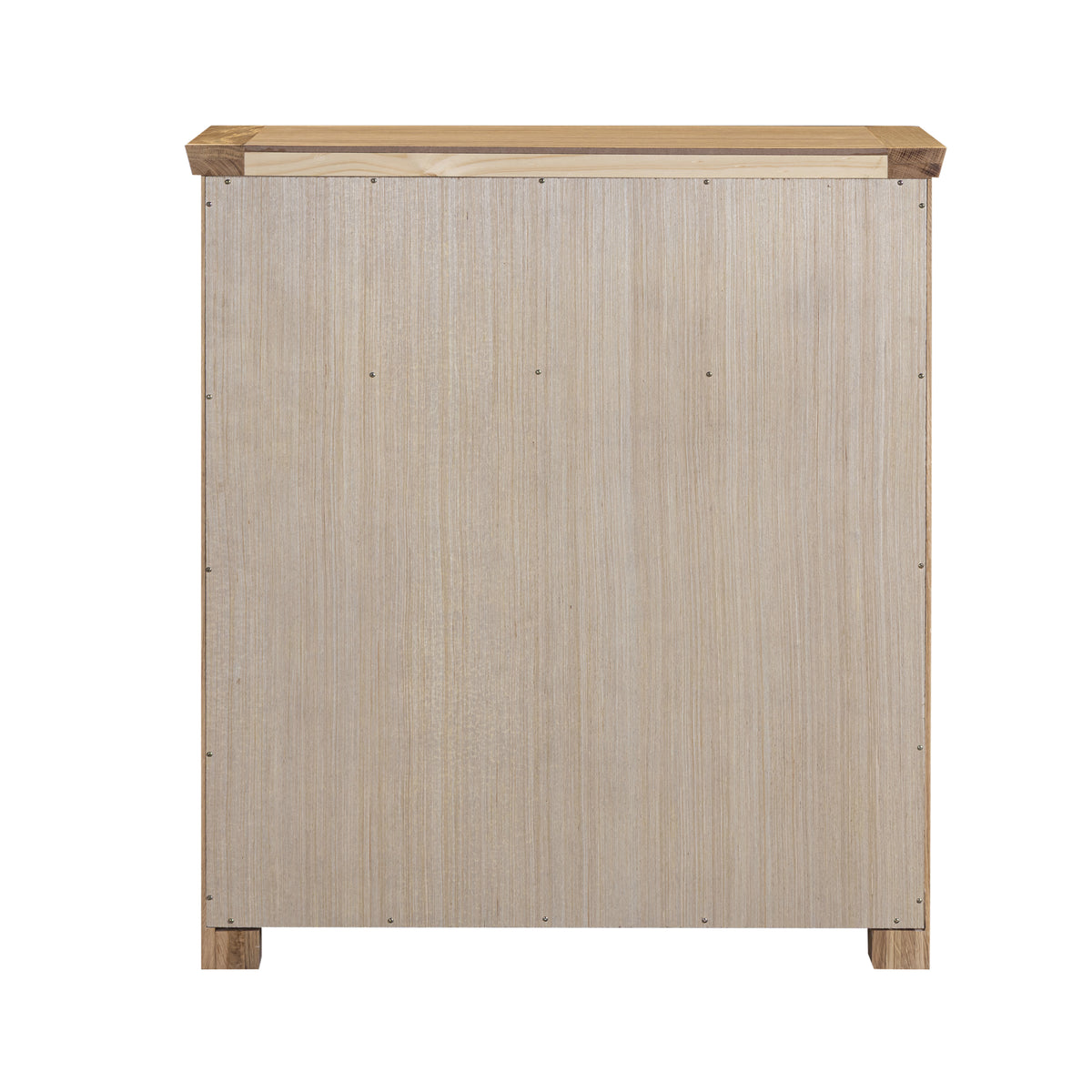 Treviso Oak 2 Over 3 Drawer Chest, rear view