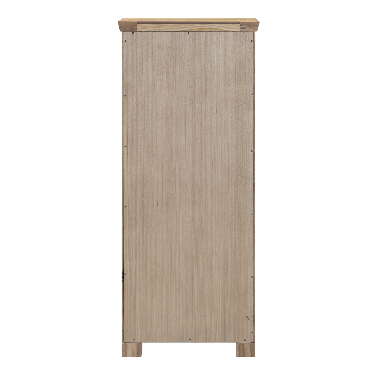 Treviso Oak Tall 5 Drawer Chest, rear view