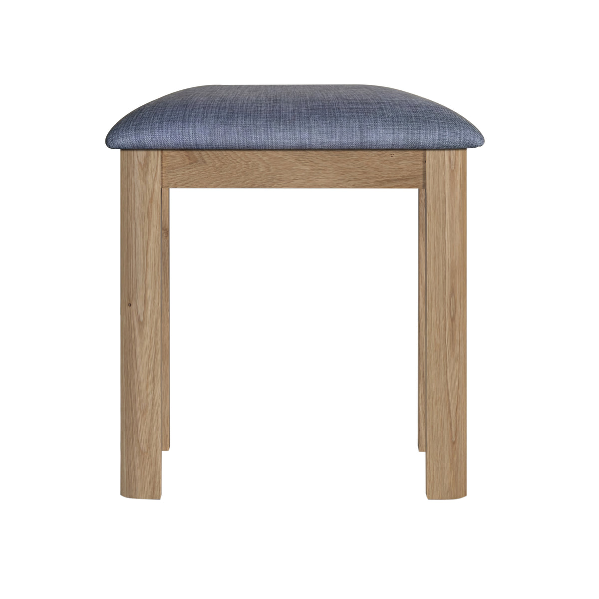 Treviso Oak Dressing Table and Stool Set, matching stool front view