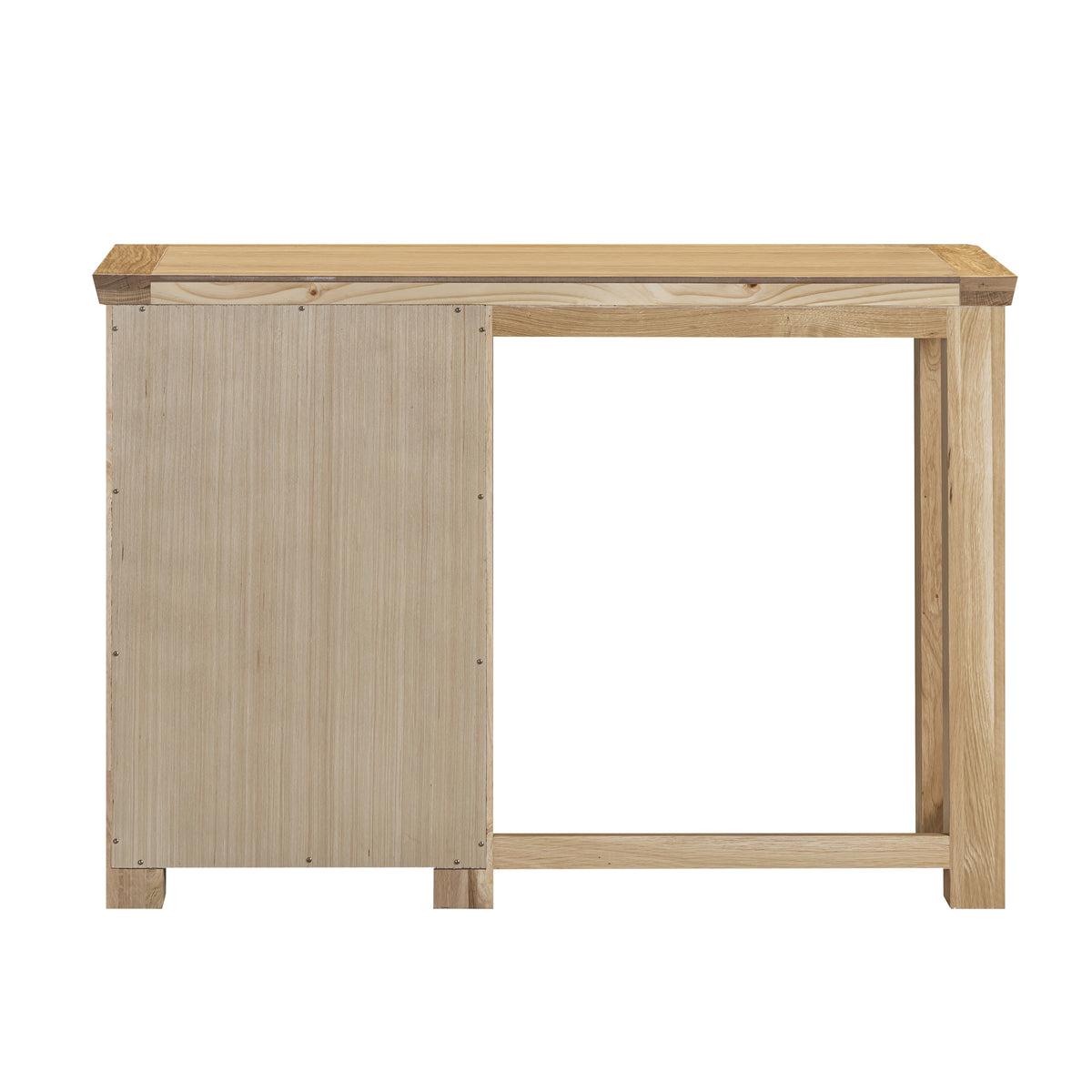 Treviso Oak Dressing Table and Stool Set, dressing table rear view