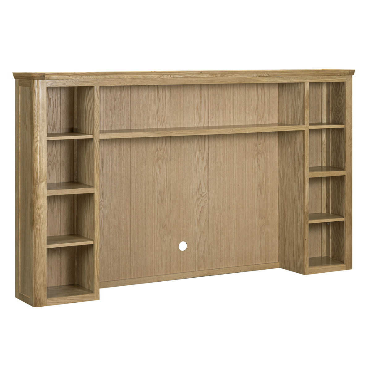 Treviso Oak Media Centre Top Unit, top unit angled view