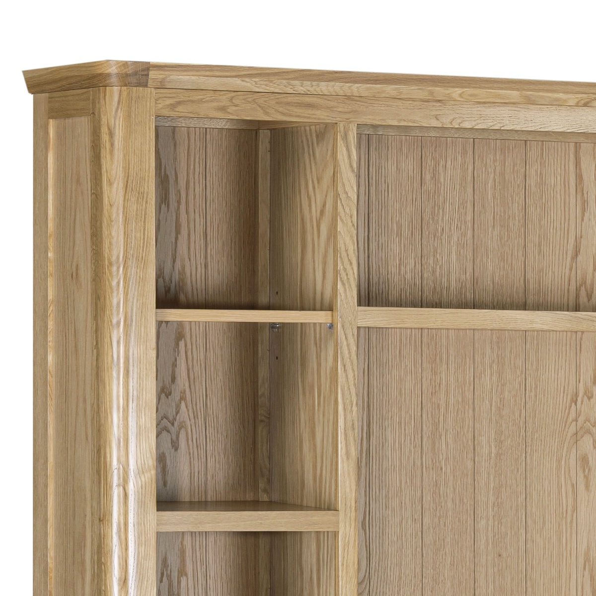 Treviso Oak Media Centre - Base and Top, top unit shelf detail