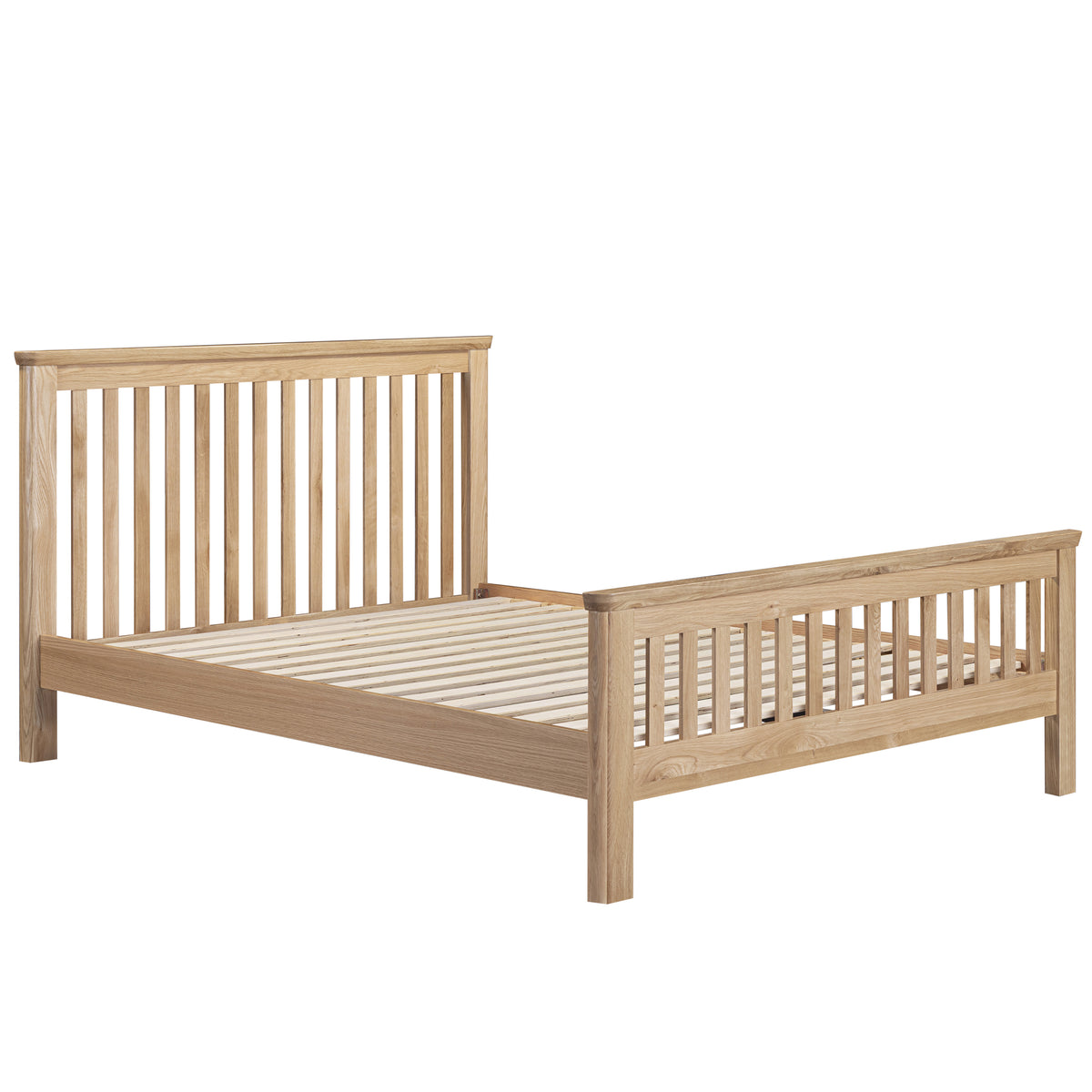 Treviso Oak King bed angled frame view