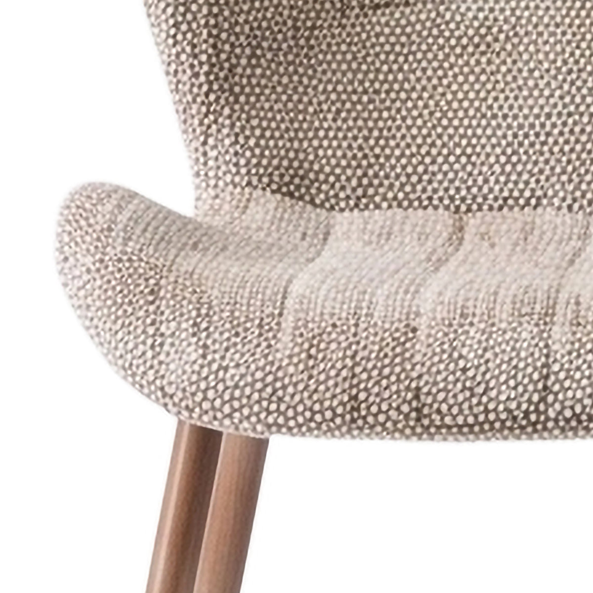 Turin Walnut Mocha fabric dining seat and upholstery detail