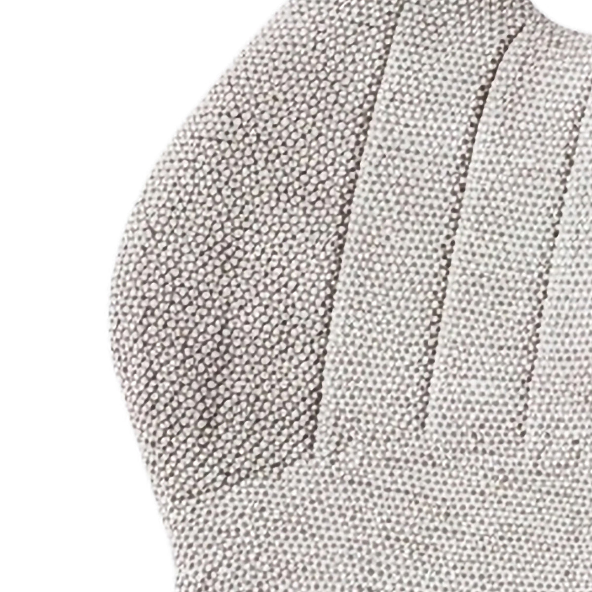 Turin Walnut Latte fabric dining stitched backrest detail