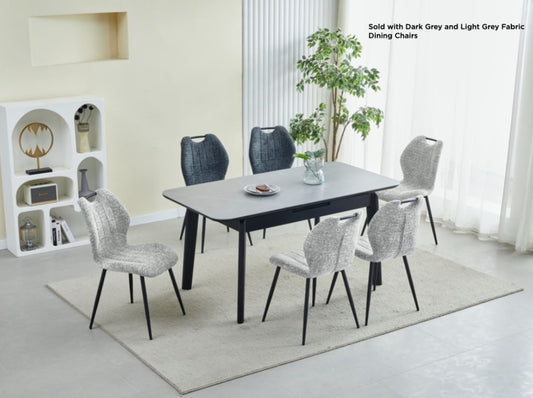 Turin Sintered Stone Extension Dining Set 130-160cm - Table + 4