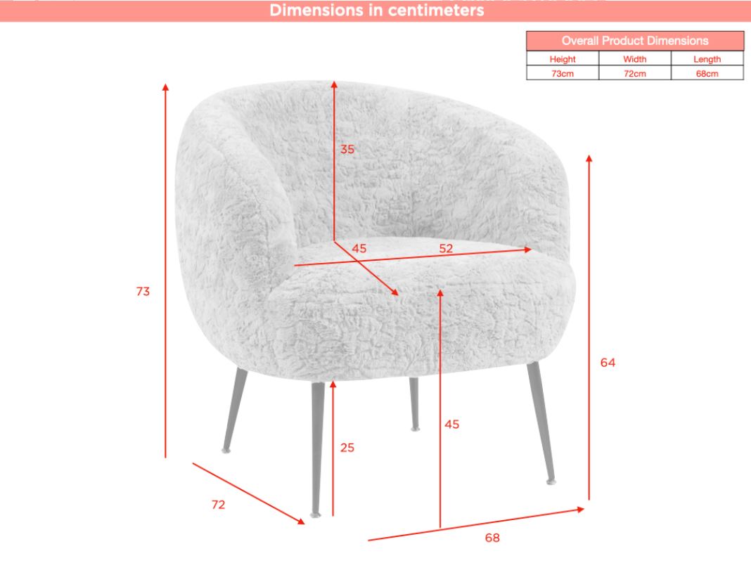 Willow Bedroom Chair - Lamb White