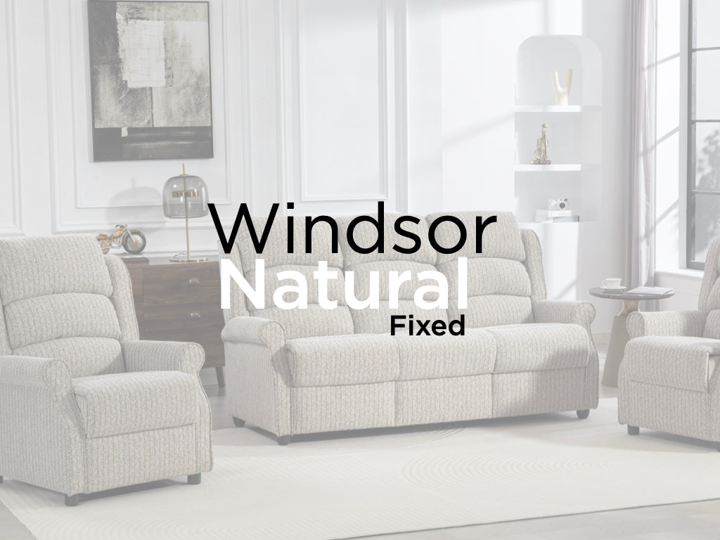Windsor fixed fabric collection title graphic in Natural