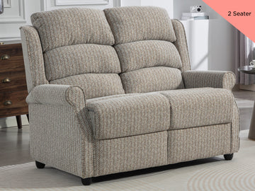 Windsor fixed fabric two-seater sofa in Natural