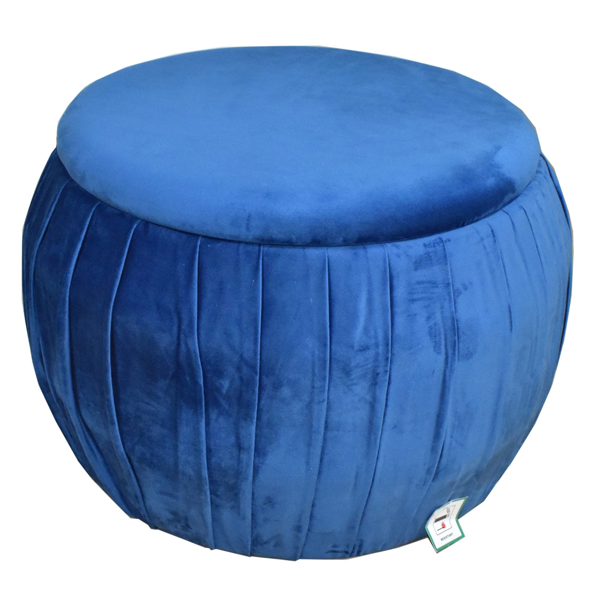 Blue Footstool - Pouffe