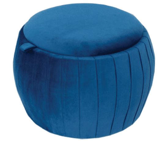 Blue Footstool - Pouffe