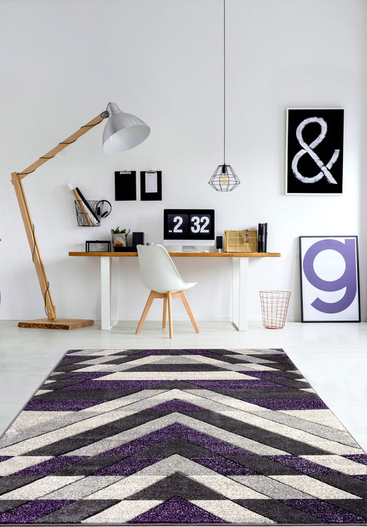 Asher Rug Grey-Lilac