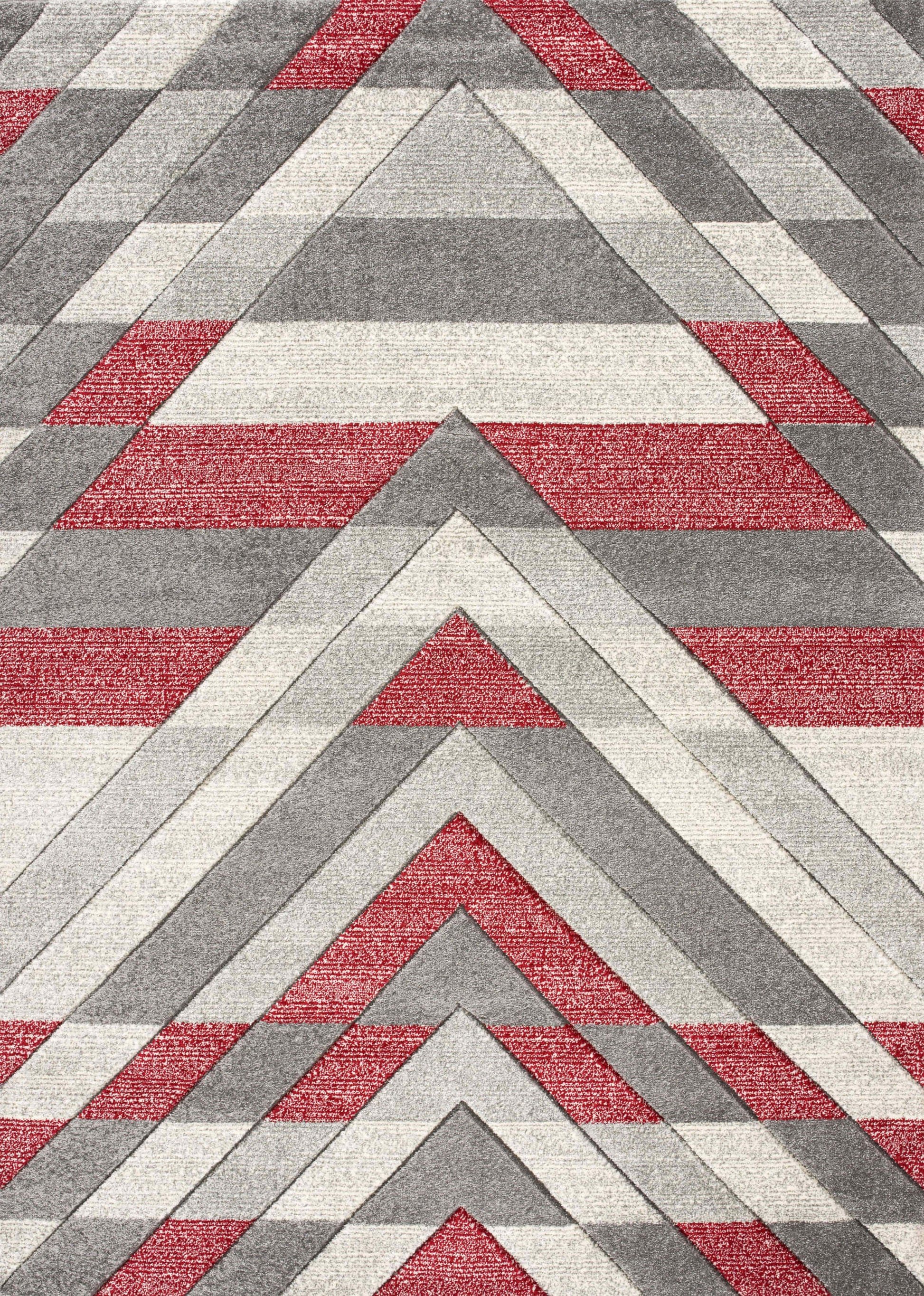 Asher Rug Grey - Red