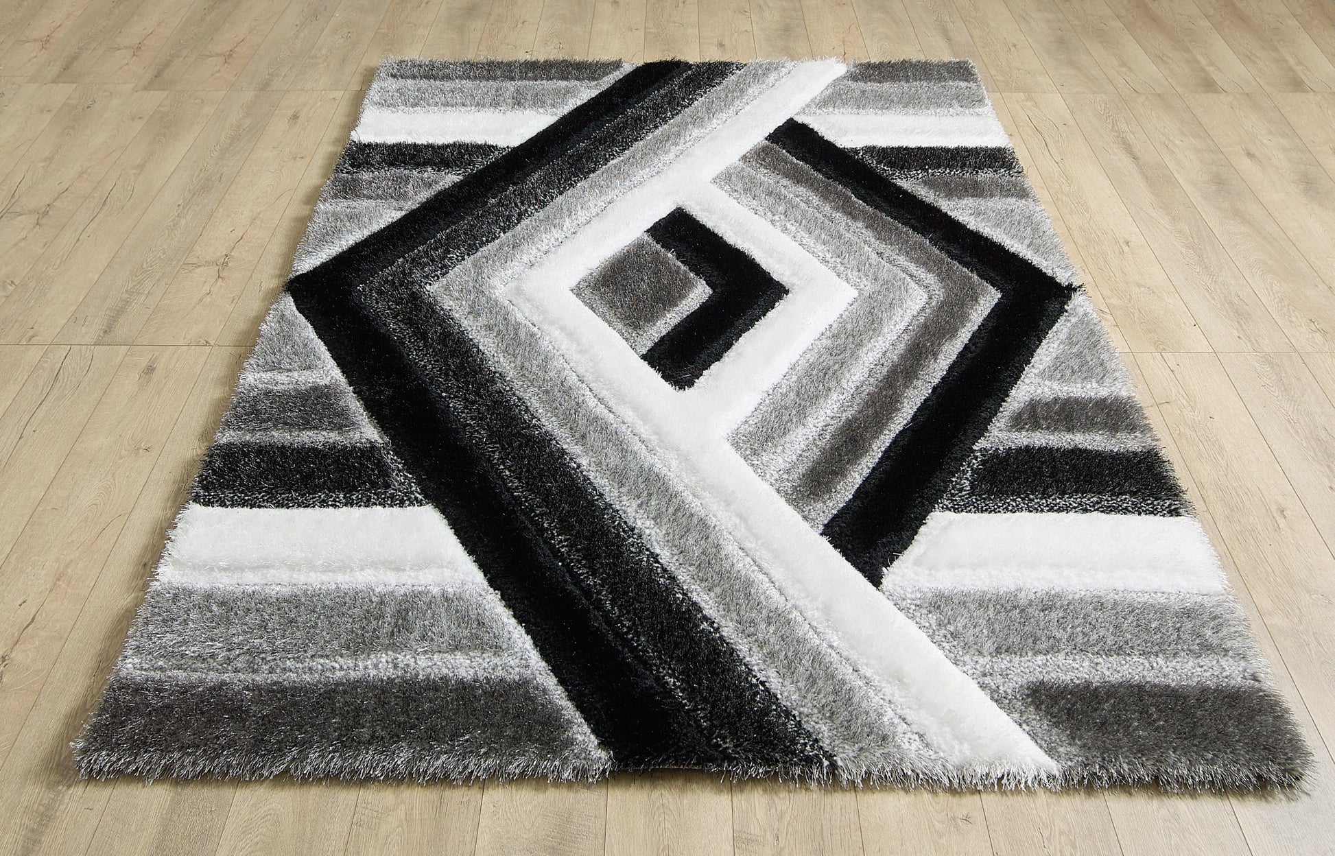 Saturn Rug - Black Grey