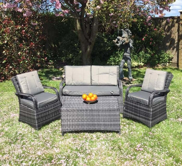 4 Piece Rattan Sofa Set 