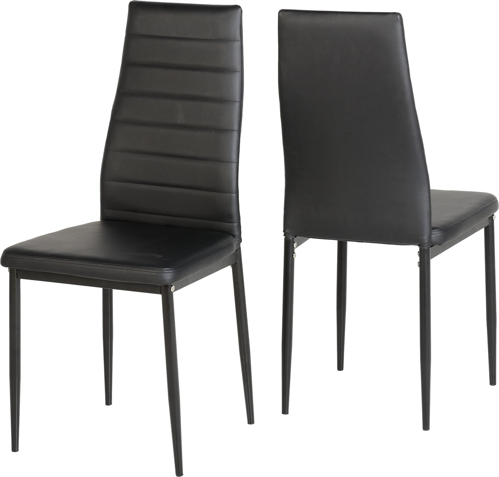 Abbey Dining Chair Black Faux Leather- The Right Buy Store