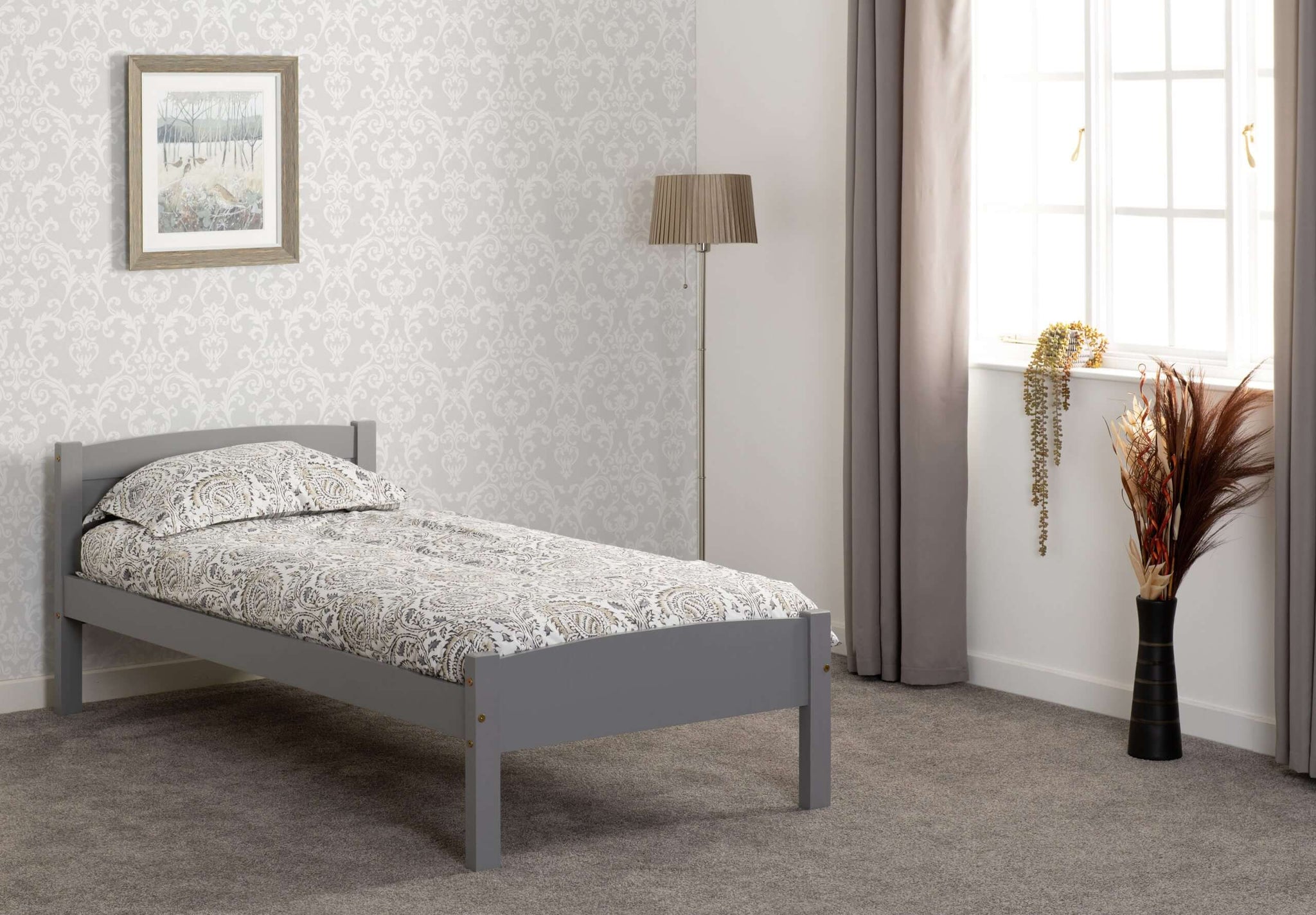 Amber 3' Single Bed Grey Slate- The Right Buy Store