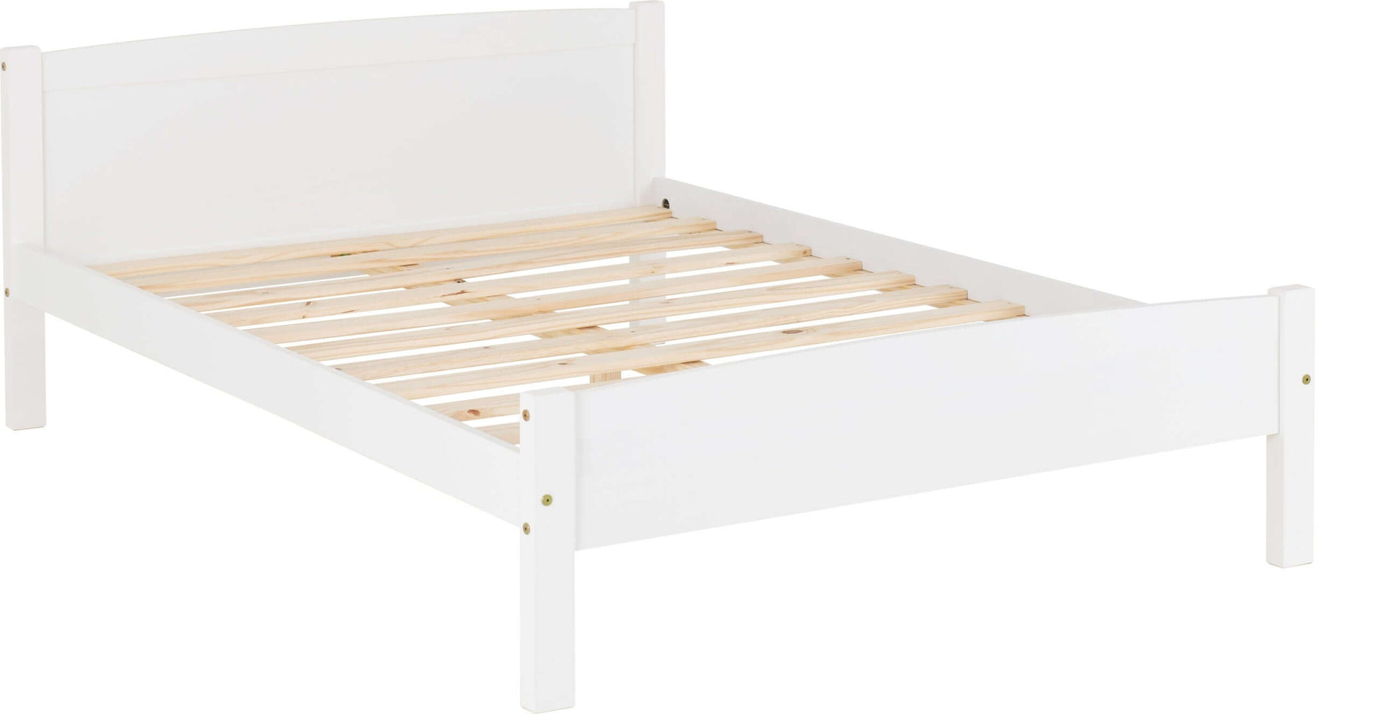 Amber 4'6" Double Bed White- The Right Buy Store