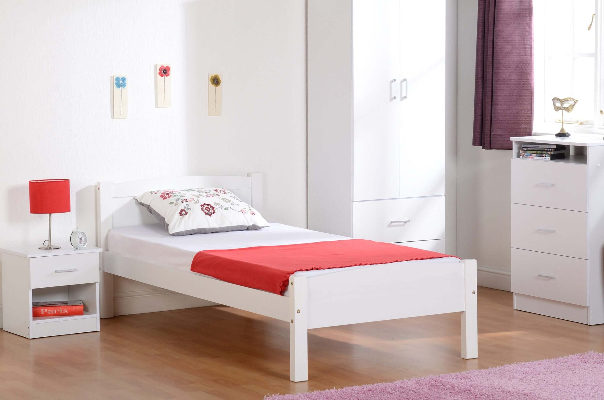 Amber 3' Single Bed White- The Right Buy Store