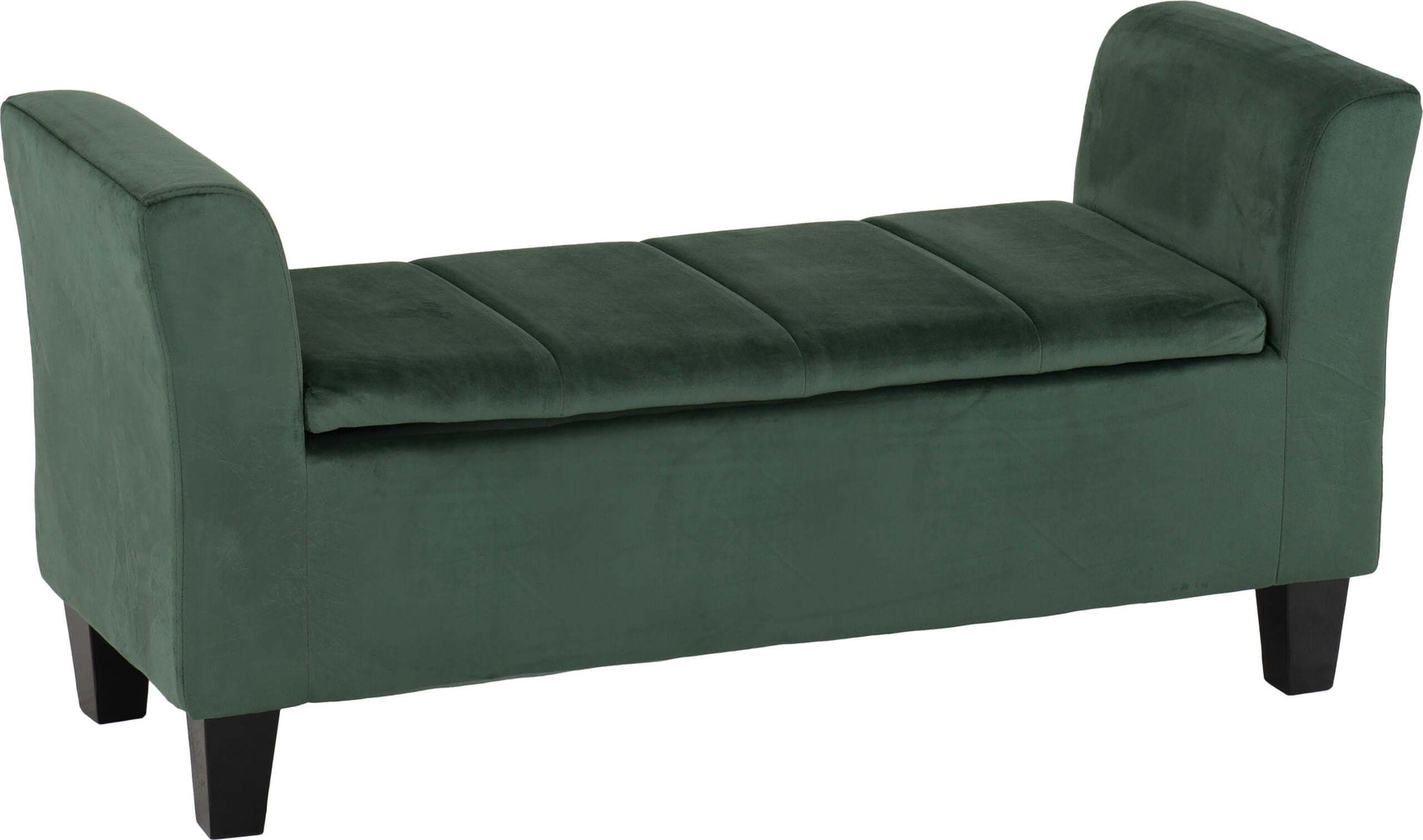 Amelia Storage Ottoman Green Velvet Fabric- The Right Buy Store