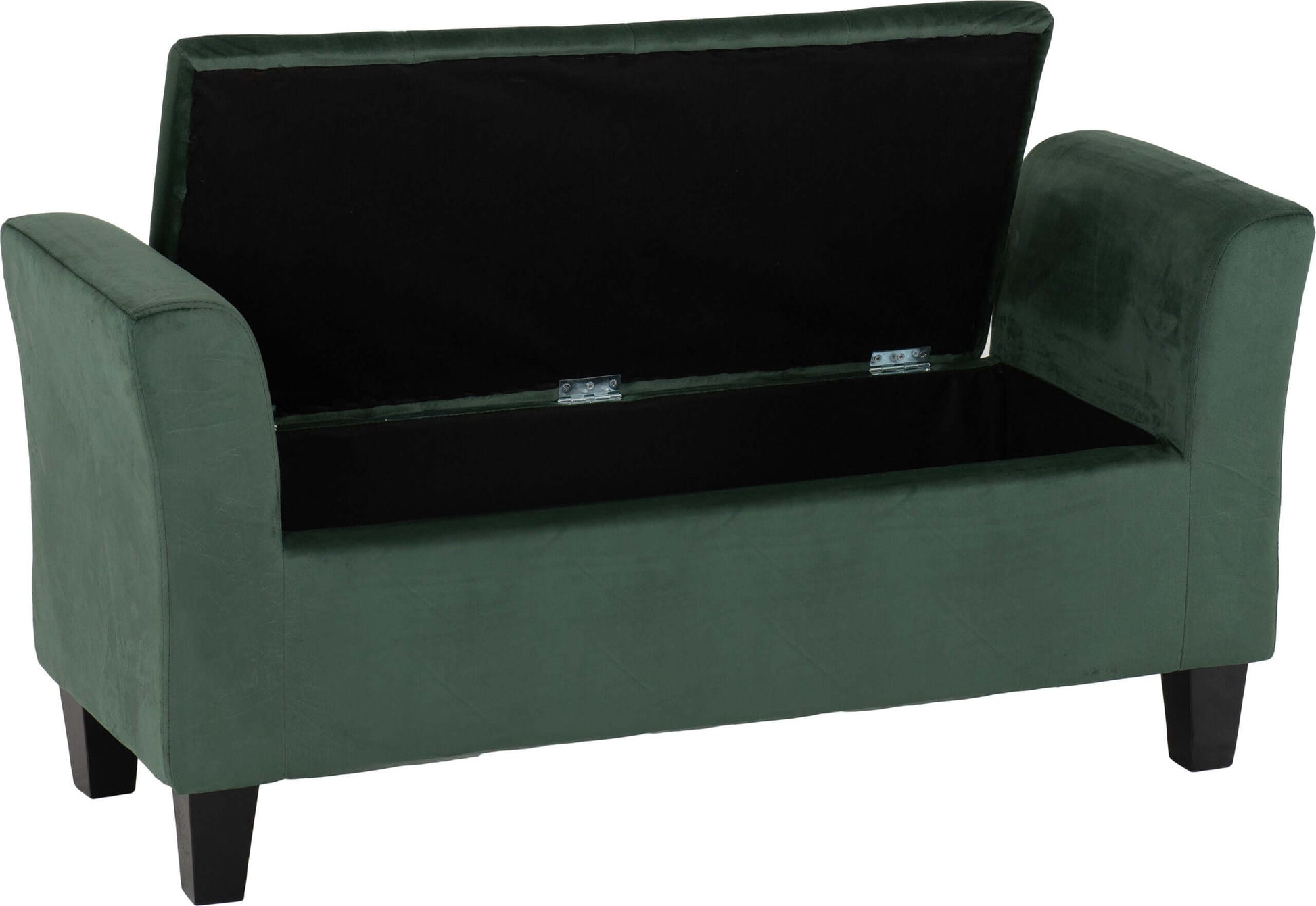 Amelia Storage Ottoman Green Velvet Fabric- The Right Buy Store