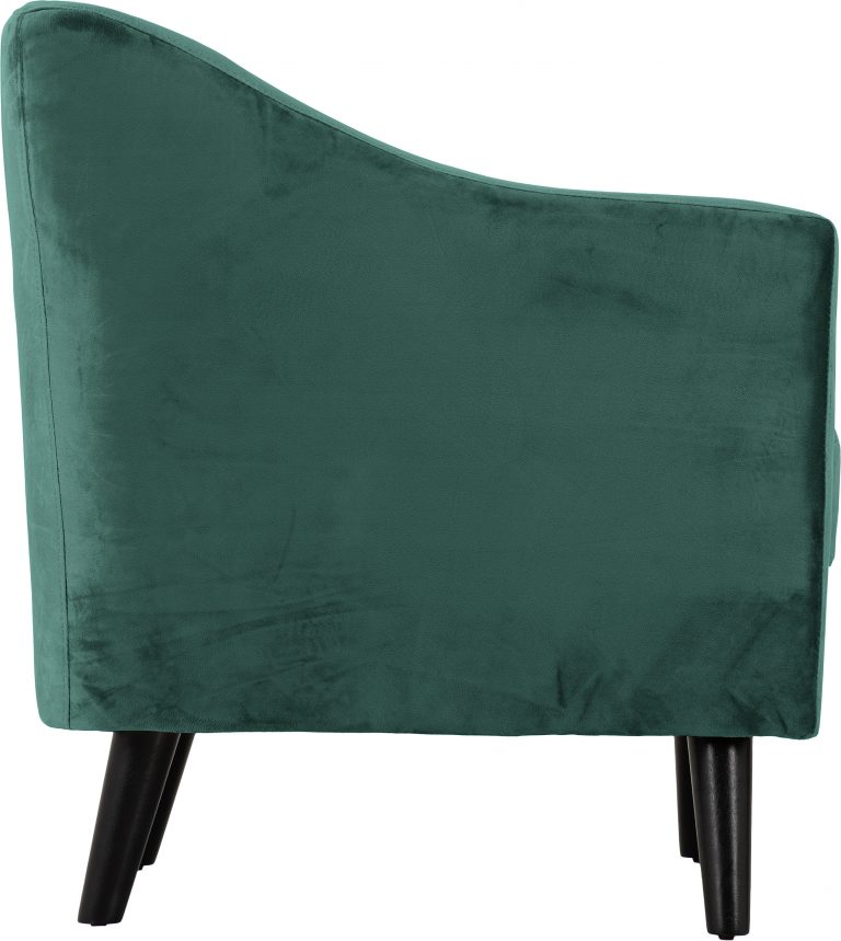 Ashley 1 Seater Sofa Green Velvet Fabric- The Right Buy Store