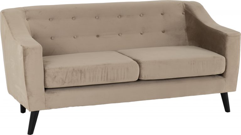 Ashley 3 Seater Sofa - Oyster Velvet Fabric