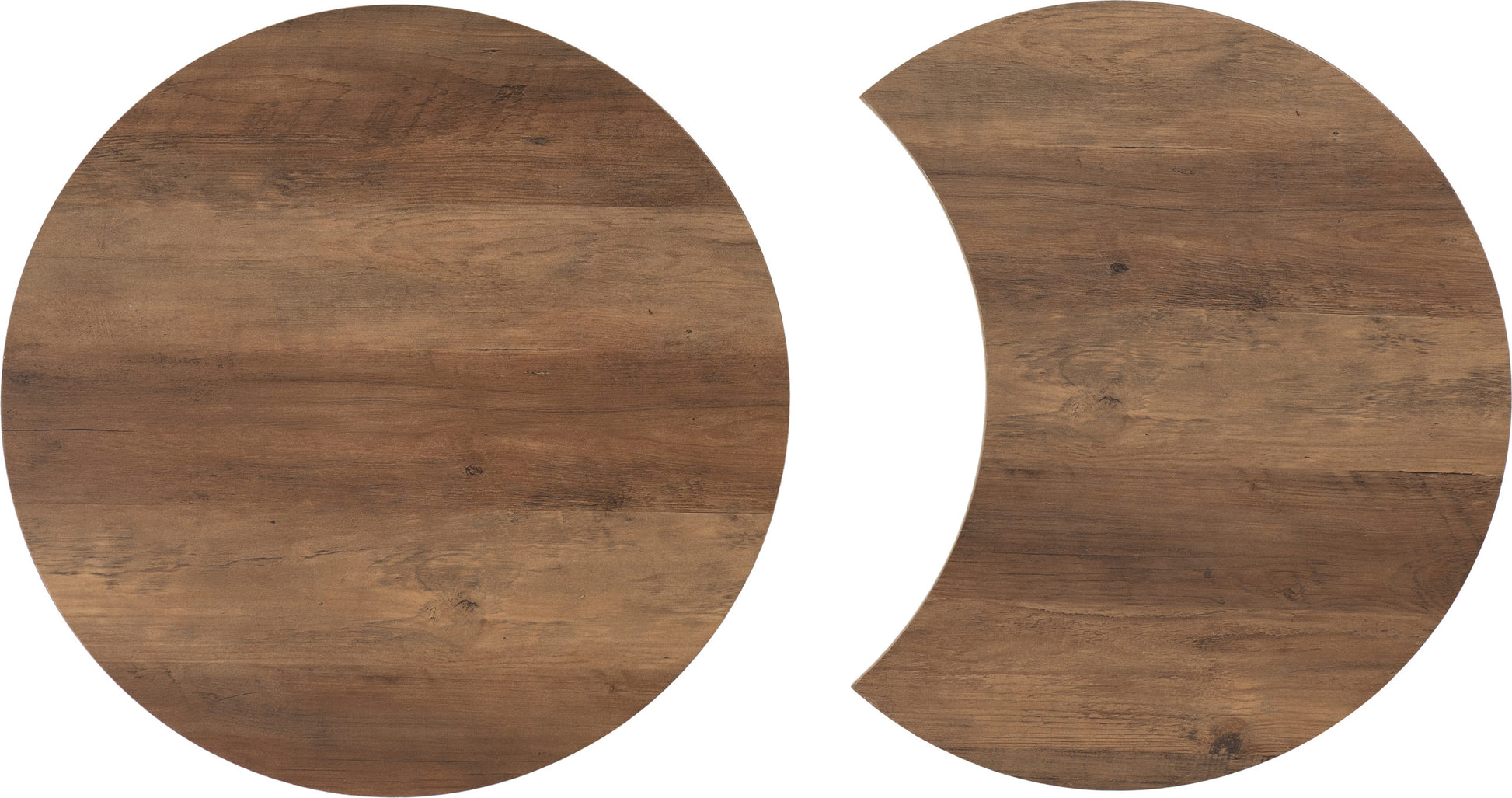 Athens Duo Coffee Table Set Medium Oak Effect/Black- The Right Buy Store