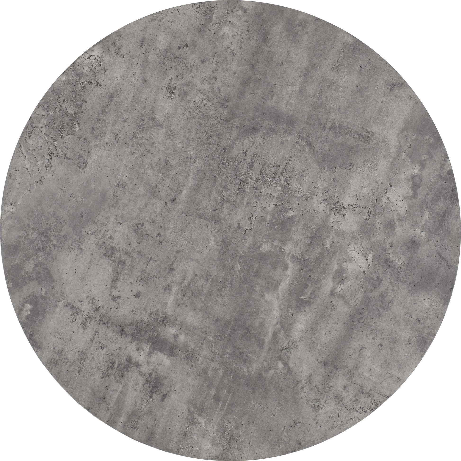 Athens Round Dining Table - Concrete Effect/Black- The Right Buy Store