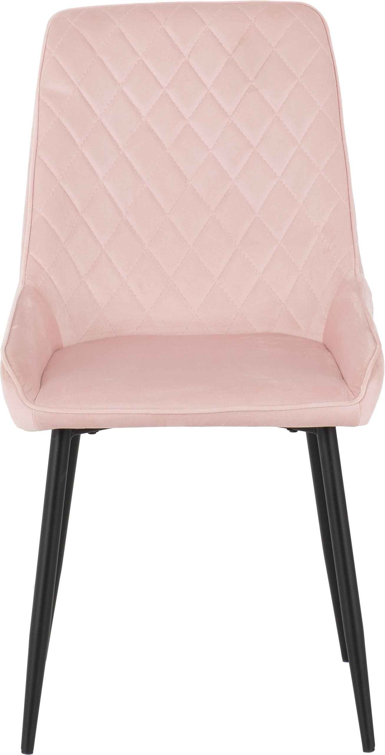 Avery Chairs -Black Frame /Baby Pink Upholstered