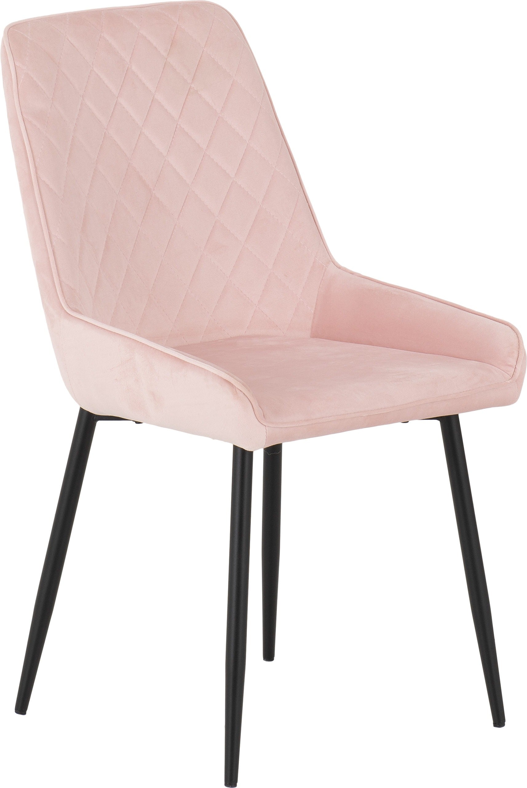 Avery Chair /Black/Baby Pink Velvet